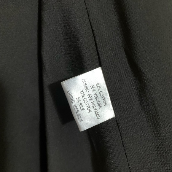 Kempner Size 8 Statement Blazer Jacket Embellished Black White Silk Lined - Picture 6 of 9